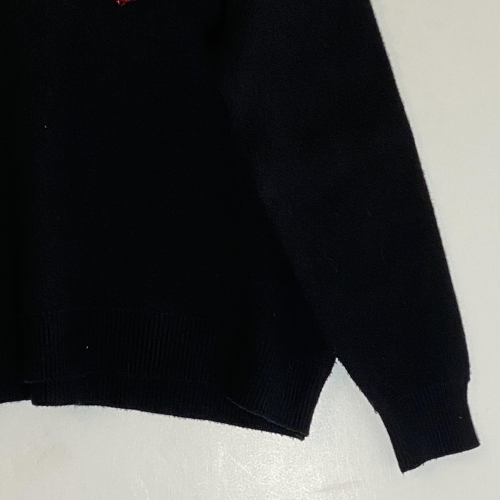 Maintstrip Sweater Womens 1XL Black Merry Christmas Ugly Shiney Pullover Garland - Picture 3 of 15